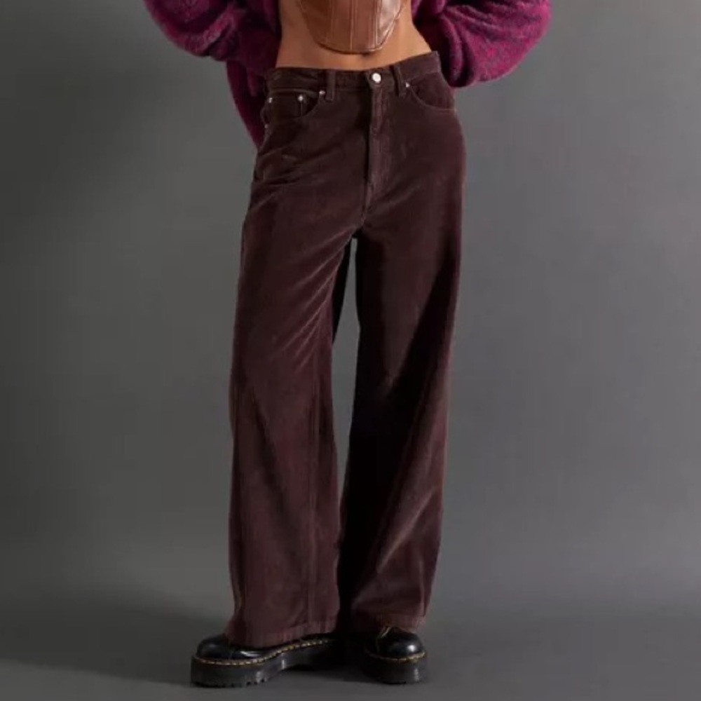 Urban Outfitters BDG High and Wide Brown Corduroy Jeans